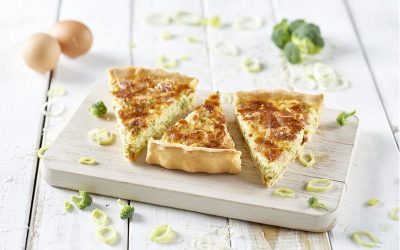 Broccoli and Mortadella Quiche