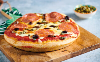 Pizza integrale al salame Napoli