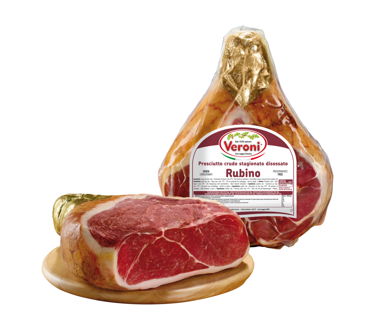 Veroni prosciutto and salami from Italy to your table since 1925